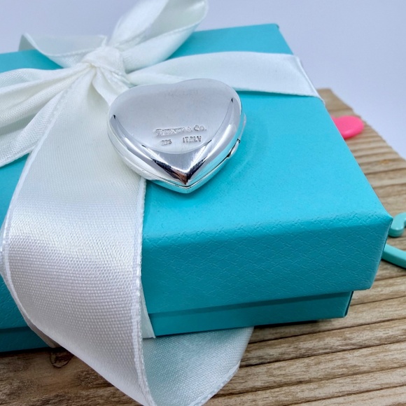 Tiffany & Co Silver Heart Locket Pendant Charm - Picture 2 of 4